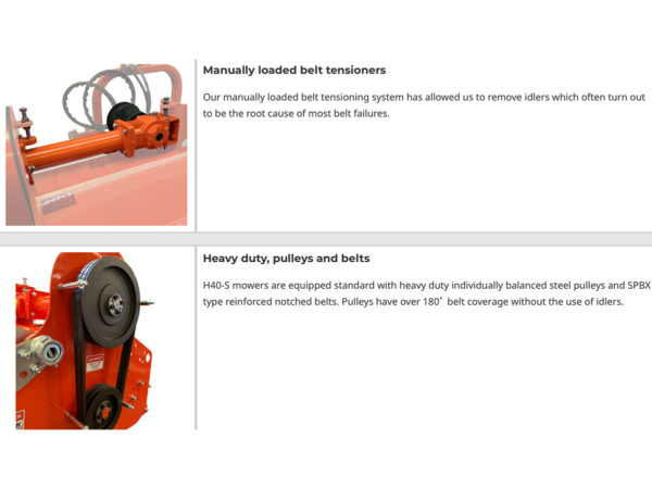 Standard Features on BEFCO Hurricane H40 Flail Mower